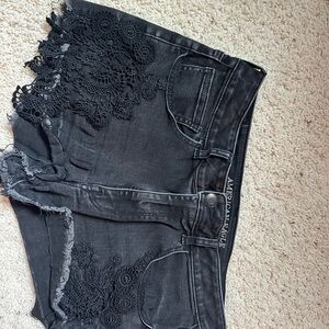 American Eagle Outfitters Black Hi-Rise Shorts